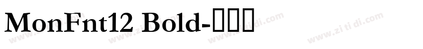 MonFnt12 Bold字体转换 MonFnt12 Bold字体转换